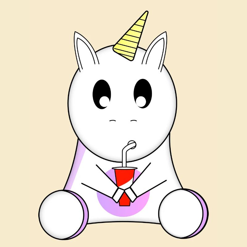 unicorn who drinks in a coca