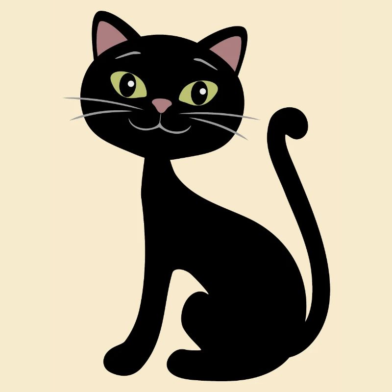 Happy black cat