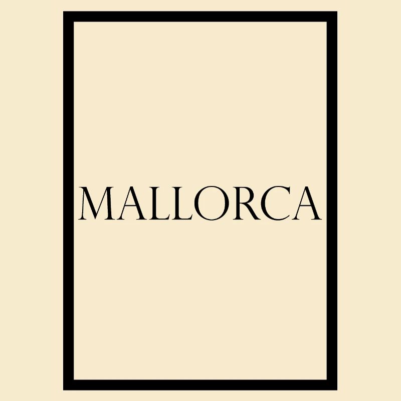 Mallorca, schlichter Statement Schriftzug