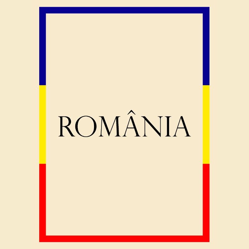 Roumanie România Lettrage de déclaration avec drapeau