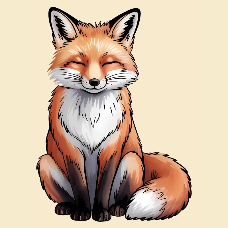 Fuchs sitzend