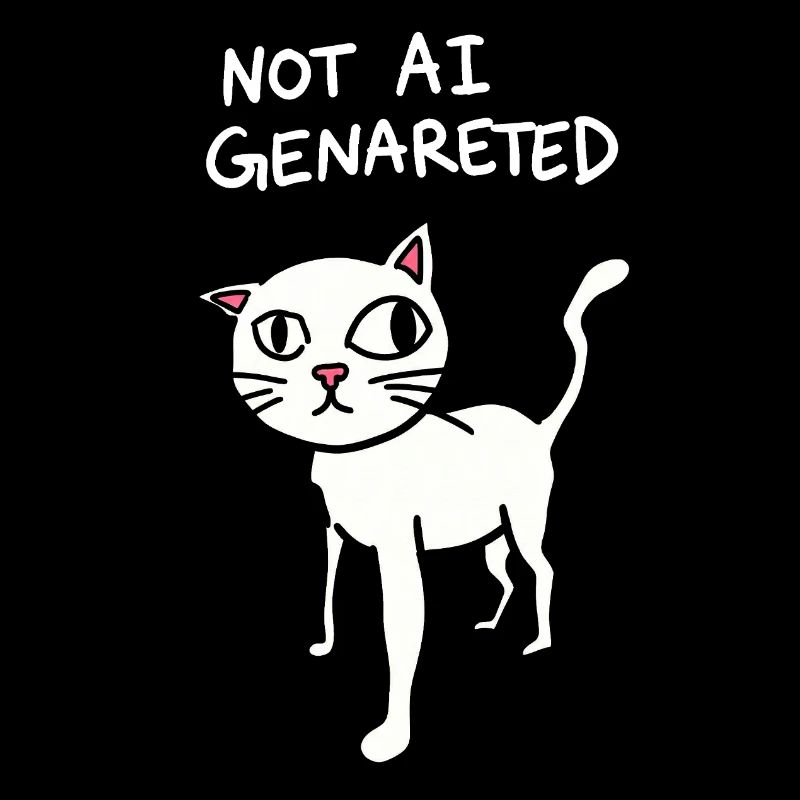 Not AI Generated - Funny Cat Meme - AI satire