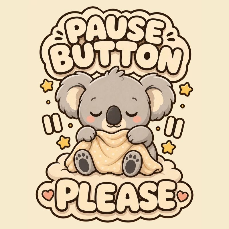 Pause Button Please Koala