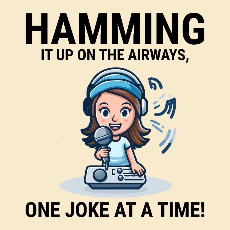 Ham Radio Operator DJ Comic Funny Saying