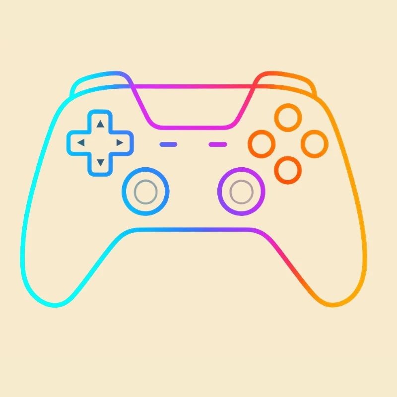 Neon Gamepad – Buntes Controller Motiv