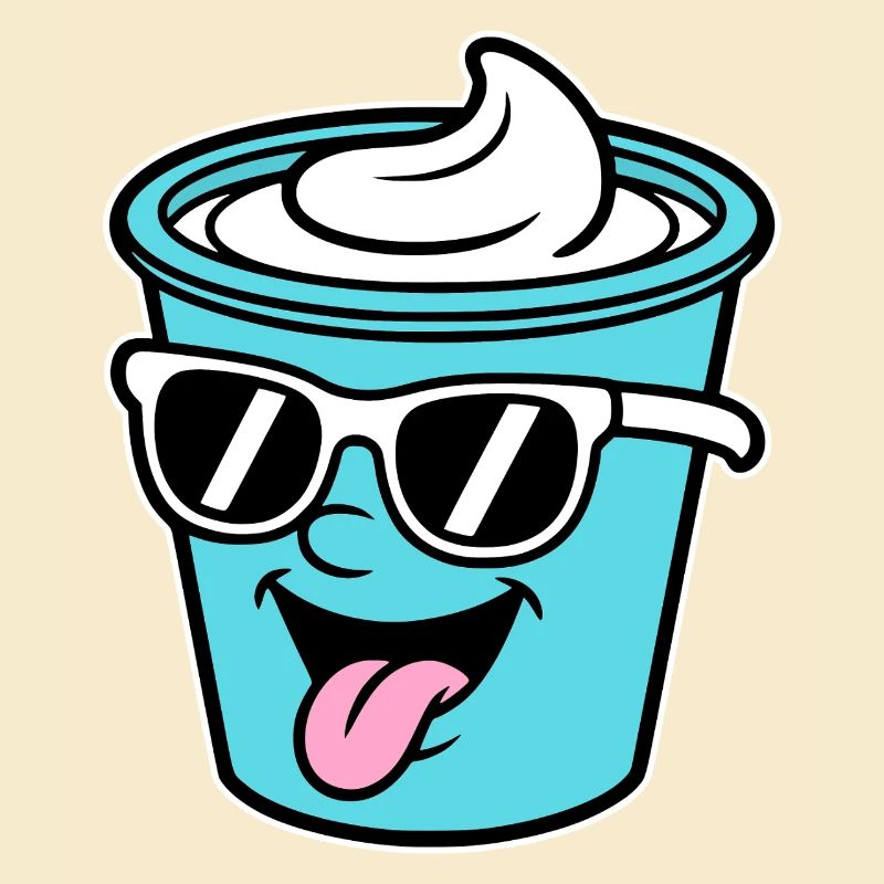 Becher Crème Frech Joghurt Rahm Sahne Eis Pudding