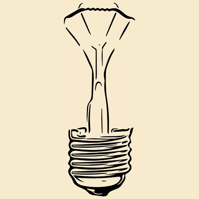 Lampe avec ampoule en verre défectueuse