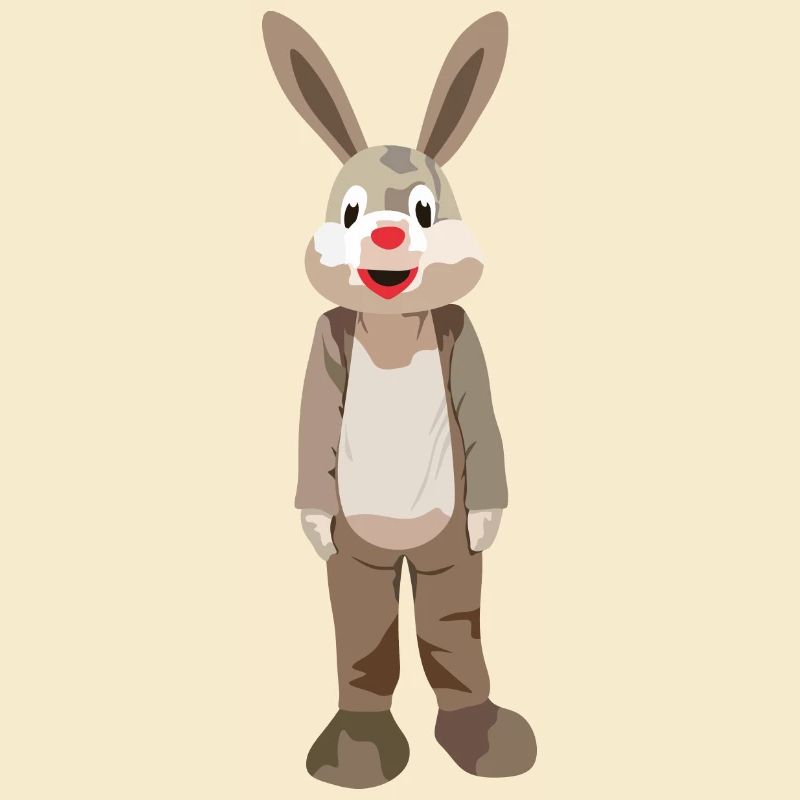 Bunny with a red nose - a funny Easter bunny