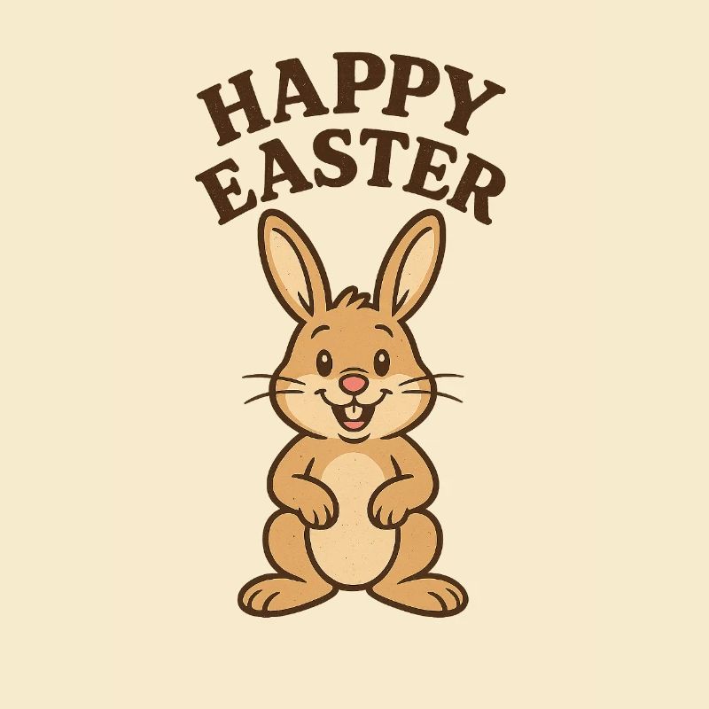 Osterhase mit Happy Easter, Osterhase