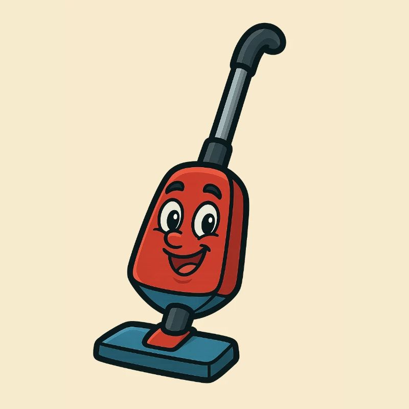 Ein glücklicher Staubsauger