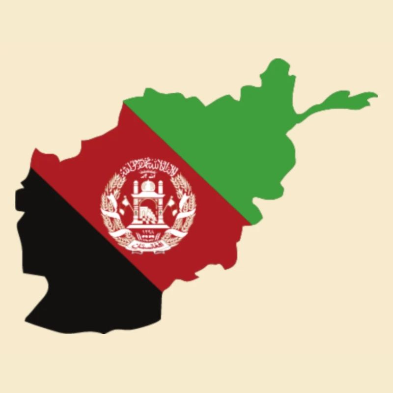 Afghanistan Map Flag