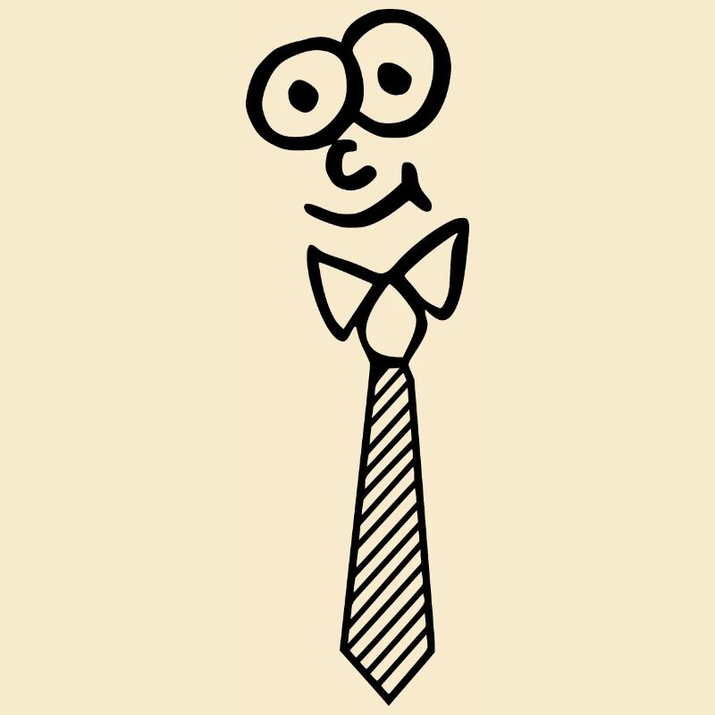 Face with tie dashed funny