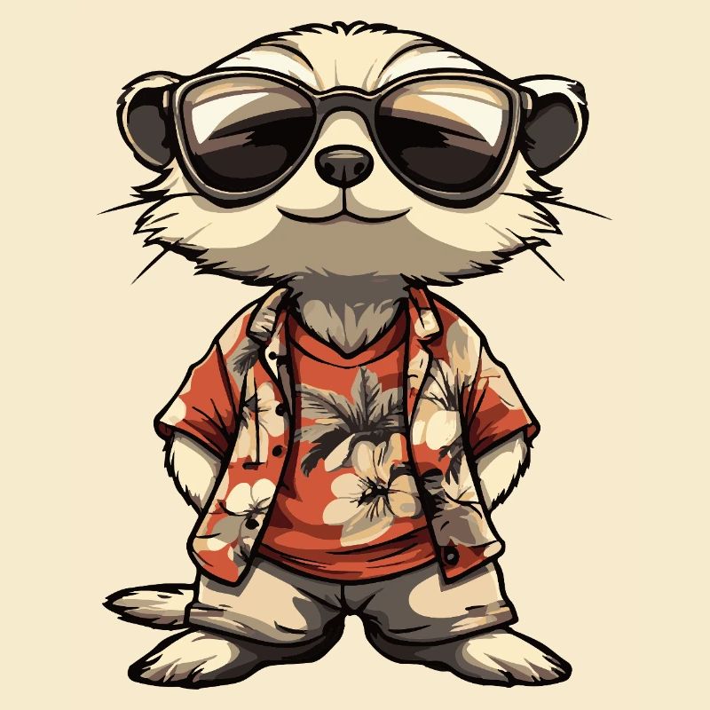 Erdmännchen Comic Urlaub