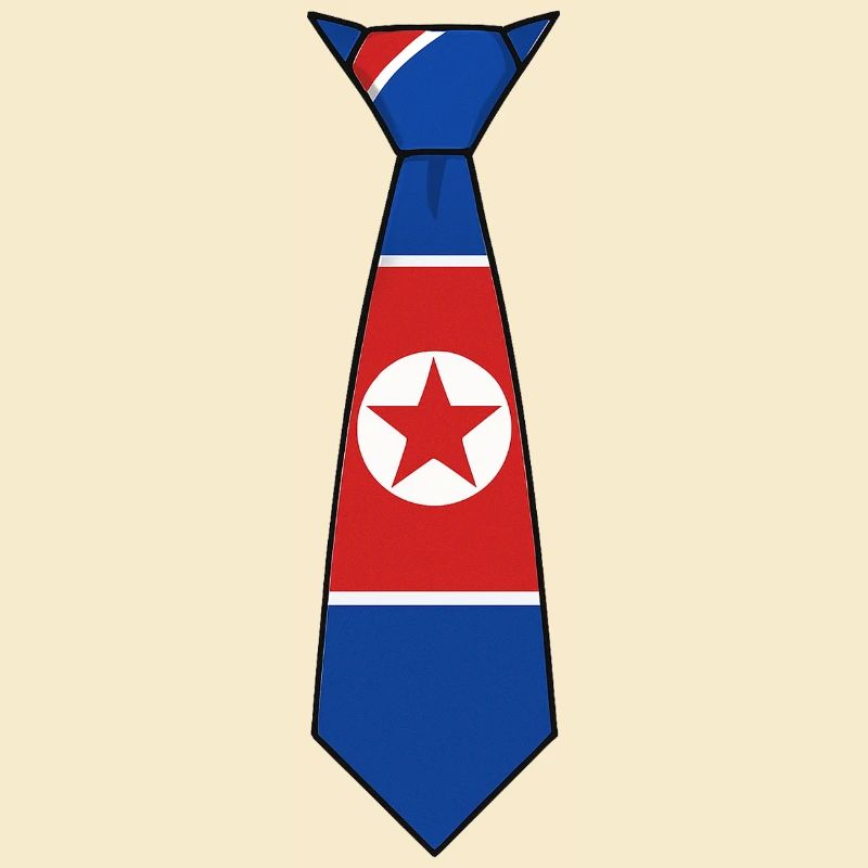 Cravate Corée du Nord – Conception du drapeau