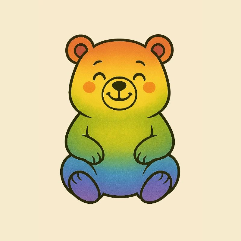 cute rainbow bear