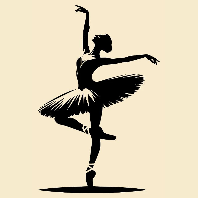 Dancing ballerina in perfect dance pose