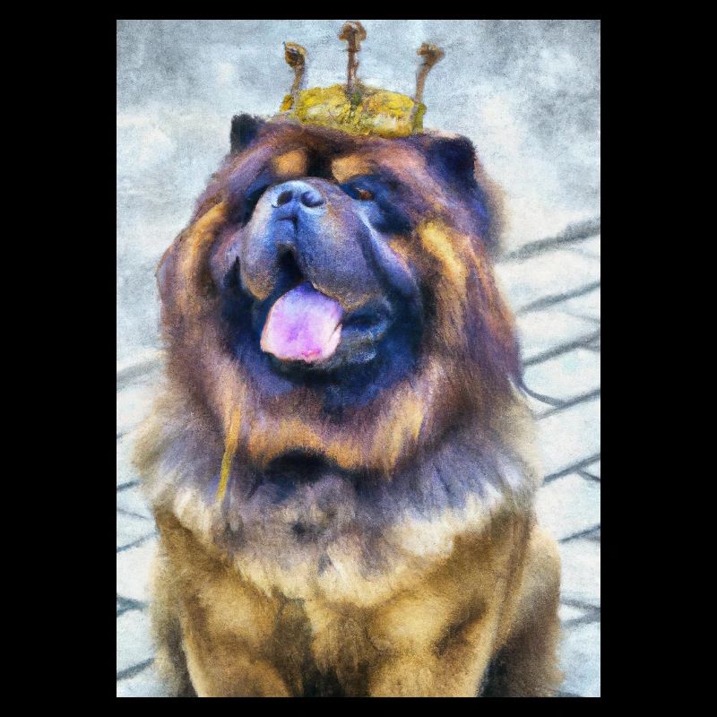 Chow Chow mit Krone