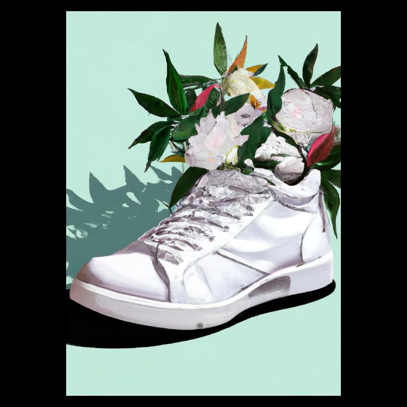 Sneaker mit Blumen