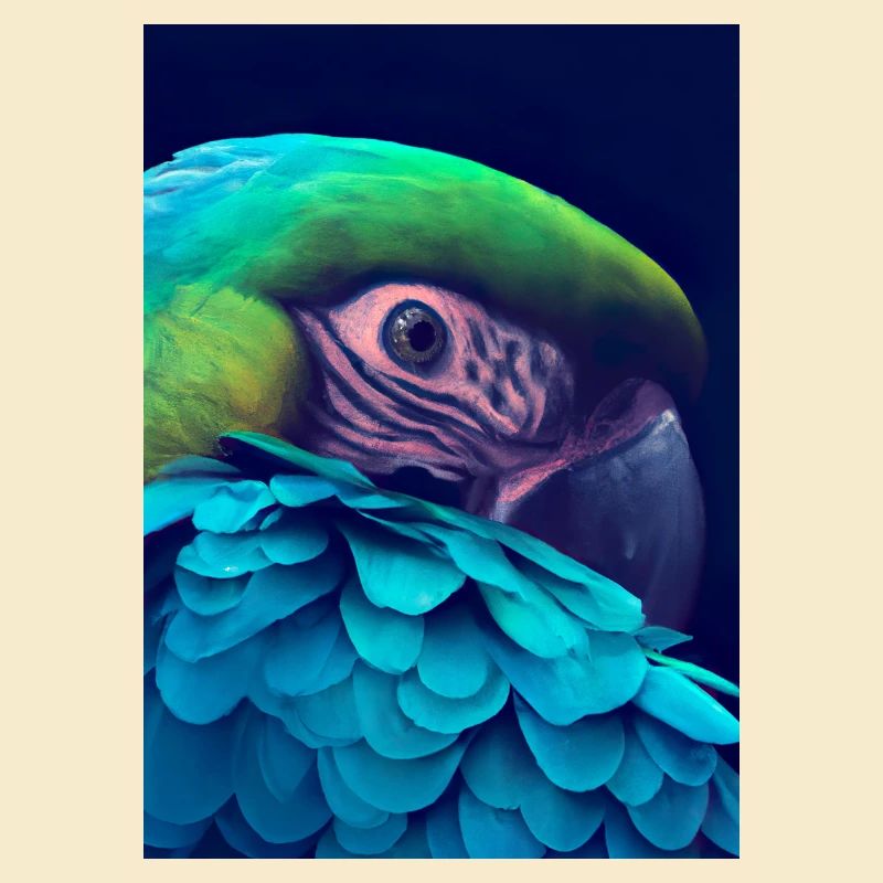 Buntes Vogelgesicht