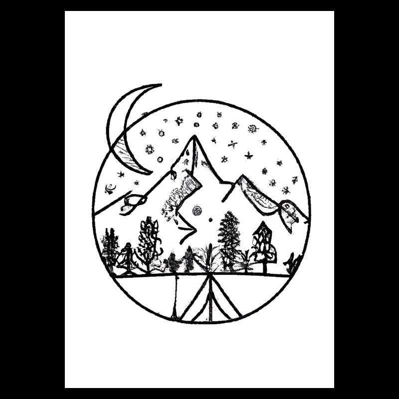 Nacht Camping Malerei