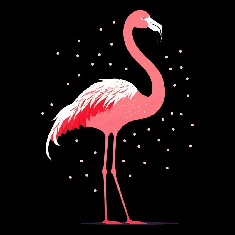 Flamingo (NO8) - mignon avec de petits points