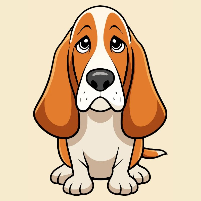 Melancholic Basset Hound - Reprimanded Expression