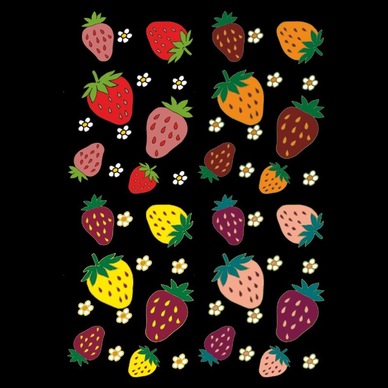 Fraises colorées