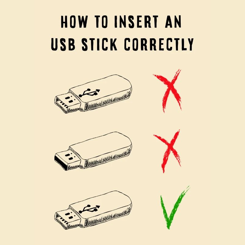 How to insert an usb stick correctly