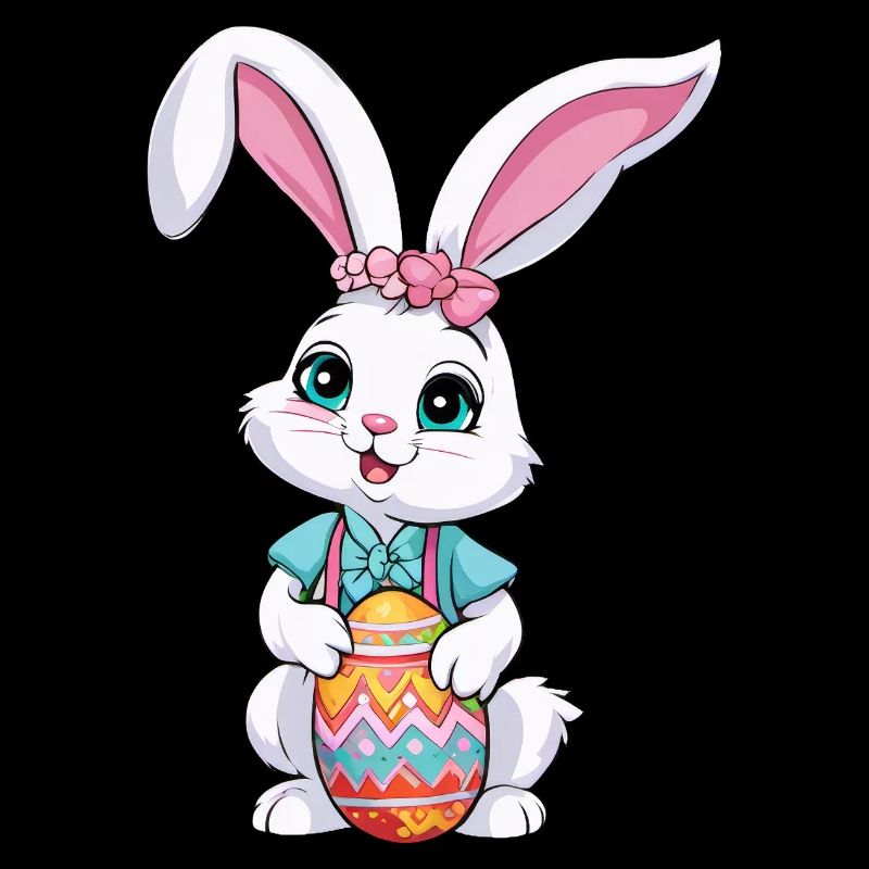 Easter bunny with Easter eggs