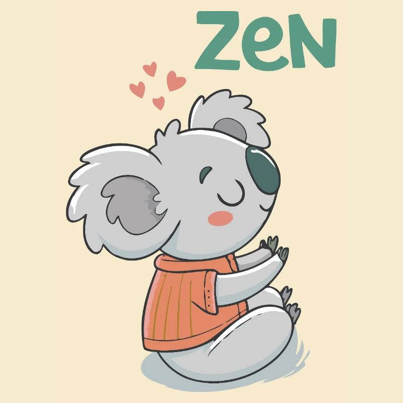 Koala Zen en Pullover Orange