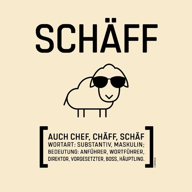 SCHÄFF CHEF CHÄFF BOSS Black Geschenkidee