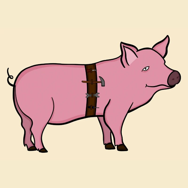 PIG WORKER EMPLOYEE COLLEAGUE WORK