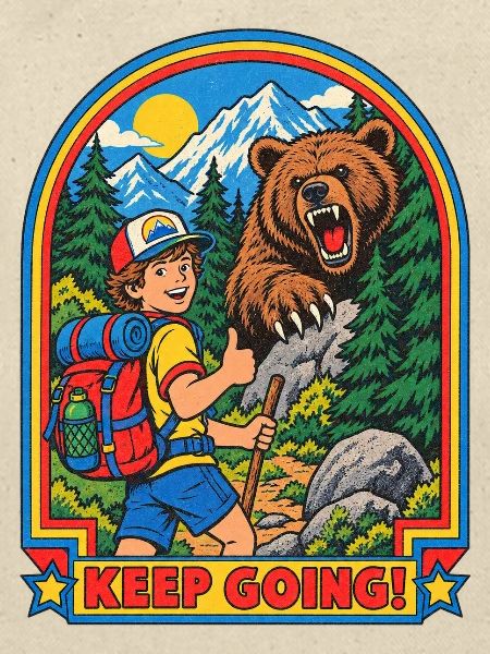 Wanderer trifft Bär Patch