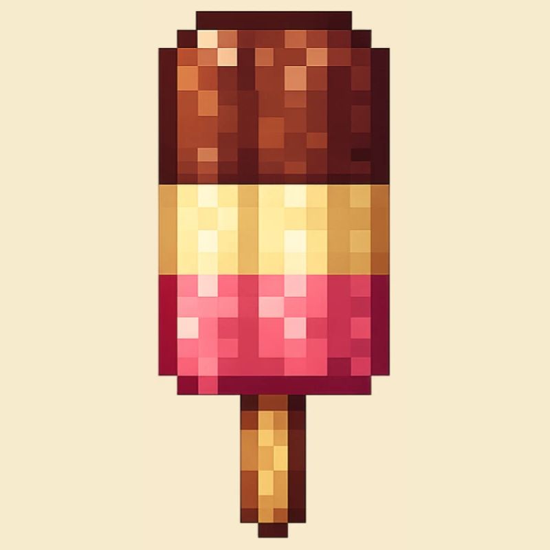 Glaces rétro pixelisées