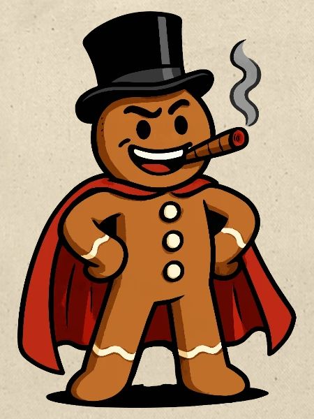 Lebkuchenheld mit Zigarre