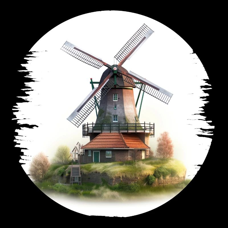 Die Windmühlen sind eine Attraktion