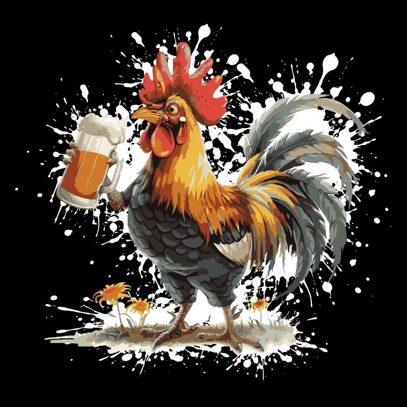 Bière de coq drôle