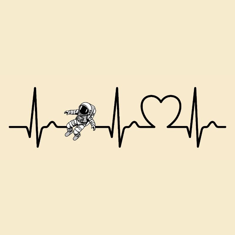Heart Curve - Pulse - ECG - Astronaut - Space