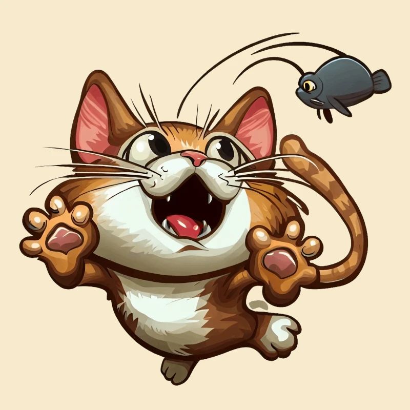 Cat Catching The Mouse is Caught