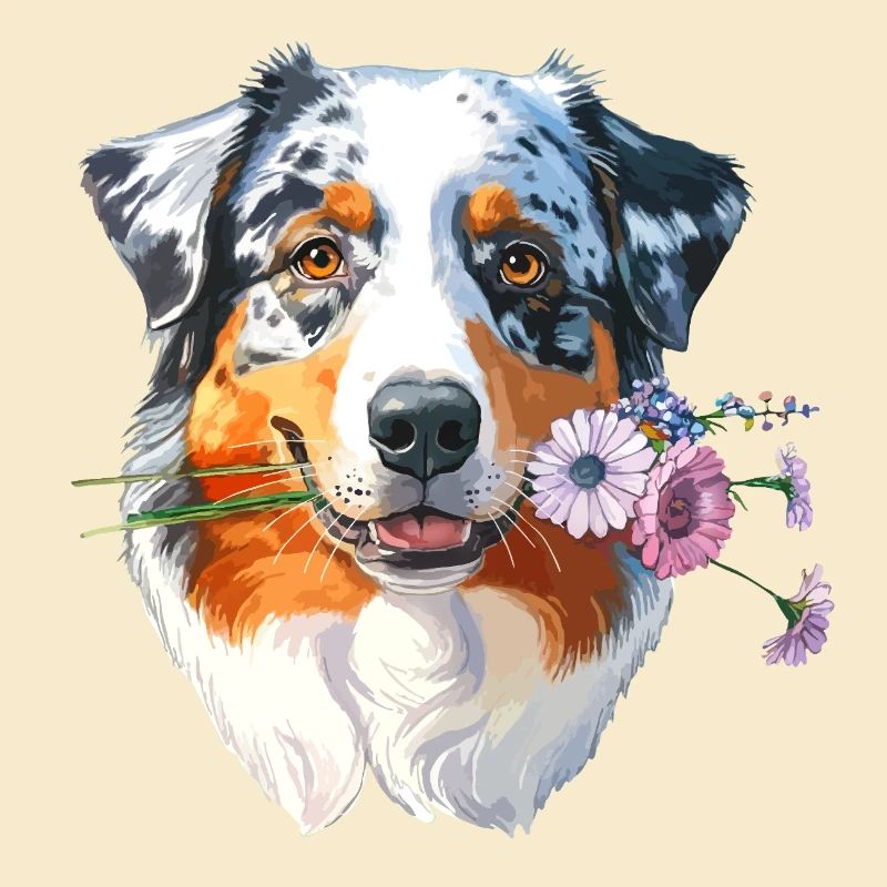 aussie aux fleurs