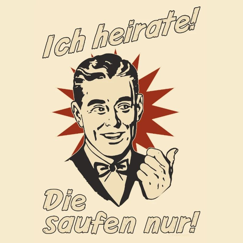 Retro-Eheversprechen mit Trinkmotiv