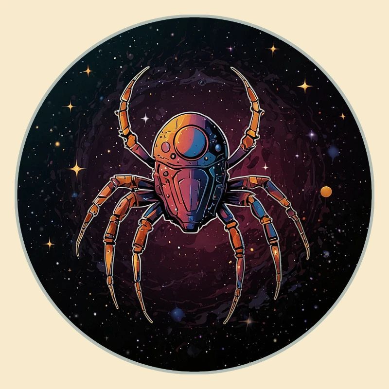 Araignée de l’espace dans l’espace en orbite