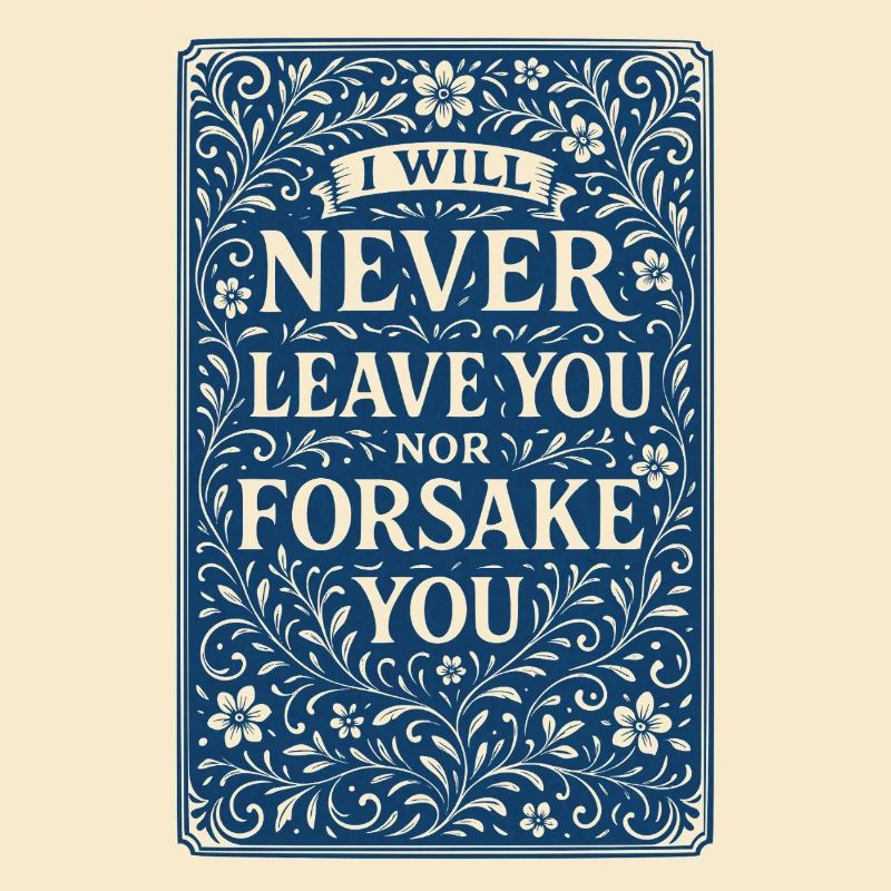 Ich werde dich niemals verlassen oder im Stich lassen