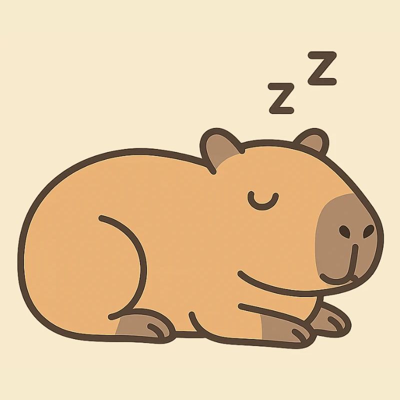 Capybara endormi