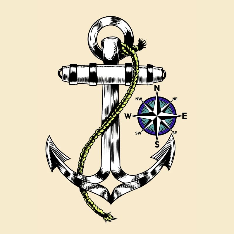 Maritim Anchor Windrose Compass Direction