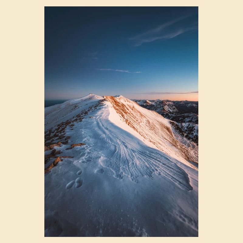 Alpen Glow On Agrafa mountain range in Greece
