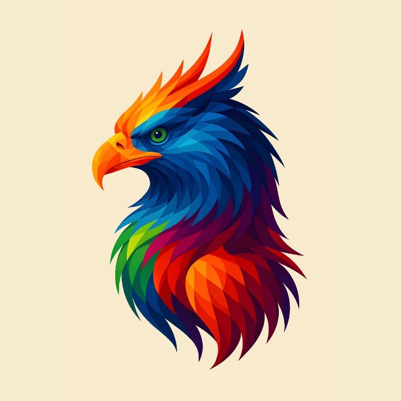WPAP Stil Polygon Tiere - Greiff