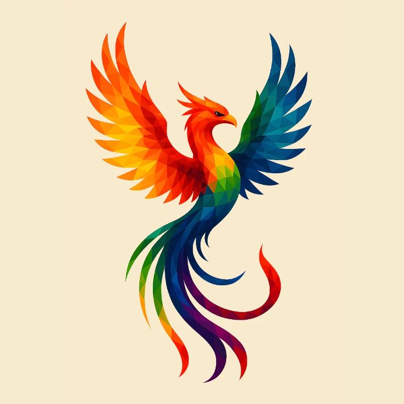 WPAP Style Animals - Phoenix