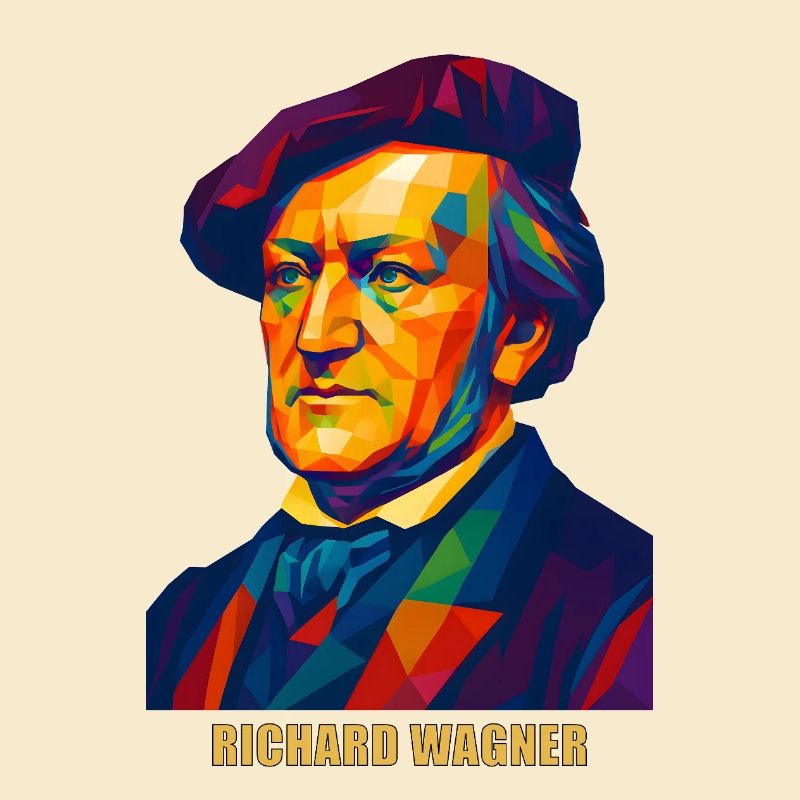 WPAP Polygon Portrait Richard Wagner Compositeur