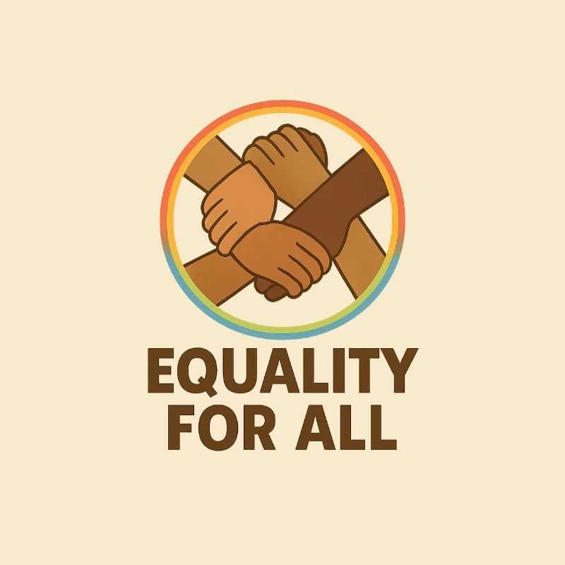 Unity Hands Circular Emblem Design